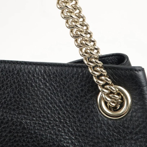 GUC - Gucci Soho Black Cellarius Pebbled Leather Soho Bag - Picture 6 of 16